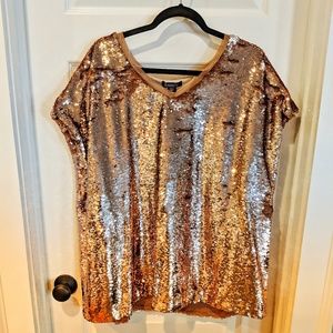 Rose Gold Sequin Top